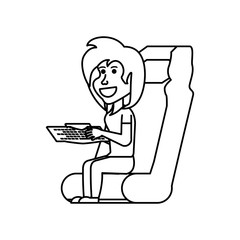girl sitting playing video game