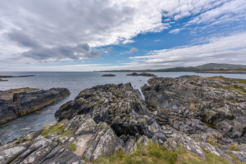 Fototapeta na wymiar Typical irish cliff scenery near Mizen Head, County Cork, Ireland
