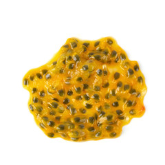 Passion fruit isolated on white background. Top view