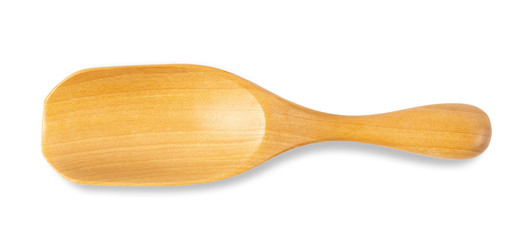 Wooden spoon isolated on a white background