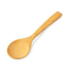 Wooden spoon isolated on a white background