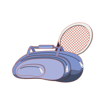 Tennis Bag With Racket