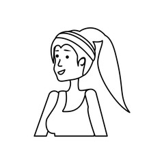 young woman avatar character