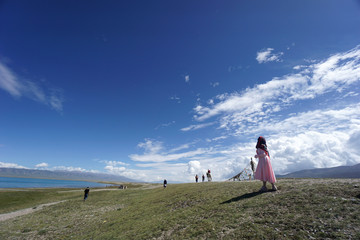 Landscape of qinghai lake in China