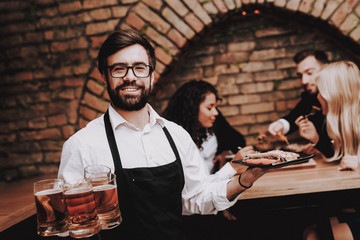 Beer and Snacks. Bearded Barman. Fun. Together.