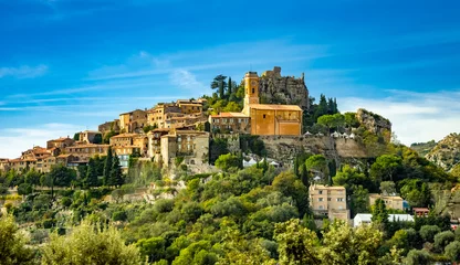 Vlies Fototapete Nice Landschaft des historischen mittelalterlichen Dorfes Eze an der französischen Riviera?