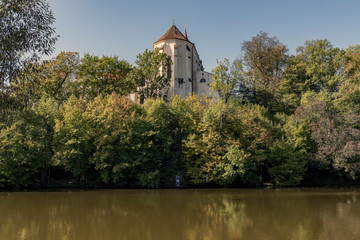 Fototapeta premium Historic building of the Sázava monastery on the banks of the river Sázava
