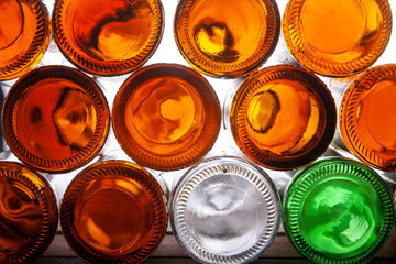 empty glass beer bottles
