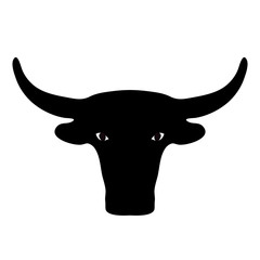 Bull black silhouette vector. Animal icon. Bull, cow icon - isolated vector illustration. Bison icon silhouette. Cow silhouette symbol. Beef, cow. Farm animal.