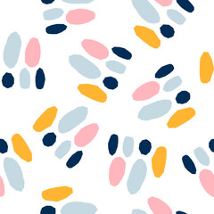 Abstract seamless pattern background. Childish graphic cover for design kid birthday card, party wallpaper, holiday wrapping paper, shop sale advertising, textile, dress, bag print, t shirt etc.