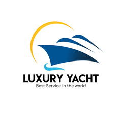 Luxury Yacht Logo Vector for Company