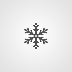Vector isolated snowflake icon. Logo for your design