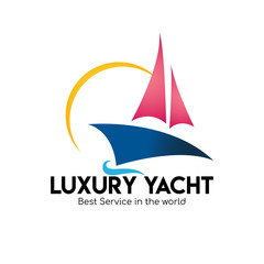 Luxury Yacht Logo Vector for Company