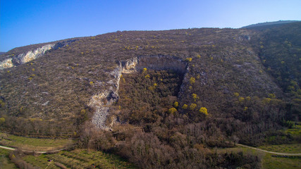 The Osp (Ospo) is a village close to Trieste just below a huge rock face of a steephead valley in western Slovenia. The place is well known for its rock walls, which offer free climbing all year long.