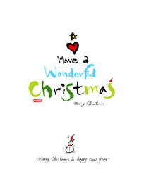 성탄절 / 손으로 그린 성탄전 카드