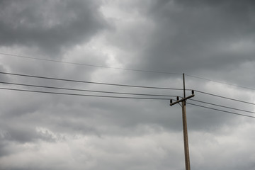 Rainstorm dark clouds is coming - Weather condition