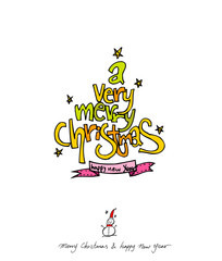 성탄절 / 손으로 그린 성탄전 카드