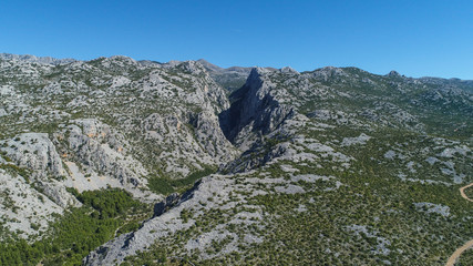 The Mala Paklenica karst river canyon is within national park, Velebit, Croatia. It is famous for hiking in undisturbed nature within deepest canyon in a region.