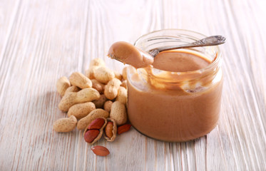 Peanut butter in a jar