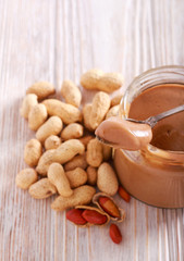 Peanut butter in a jar