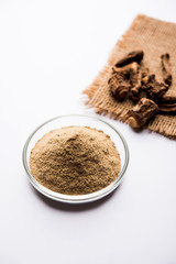 Hemidesmus indicus also known as Ananthamoola or Naruneendi or Nannari in dried steam and powder form. It's a useful Ayurvedic medicine from India