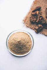 Hemidesmus indicus also known as Ananthamoola or Naruneendi or Nannari in dried steam and powder form. It's a useful Ayurvedic medicine from India