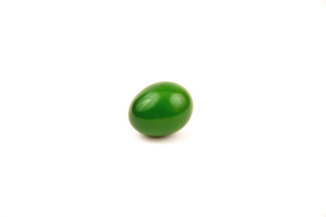 Colorful of Ester egg on white background with space for text.