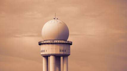 RRP 117 Radar Tower In Public City Park Tempelhofer Feld, Former Tempelhof Airport In Berlin, Germany