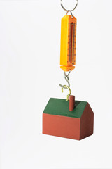 Spring Scale with Miniature House