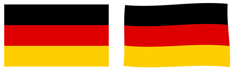 Federal Republic of Germany flag. Simple and slightly waving version.