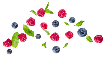 Creative layout with fresh berries