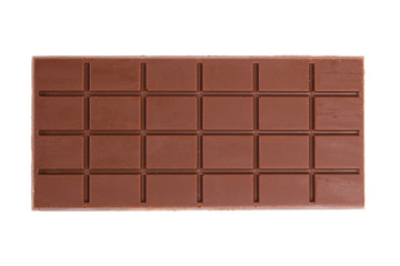 Milk chocolate isolated on white background