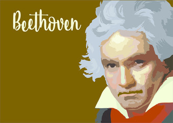 Great composers- Beethoven - obrazy, fototapety, plakaty