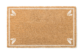 Hy Holidays Christmas Tan Welcome Mat Isolated On White See More