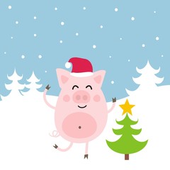 Новогодняя свинья