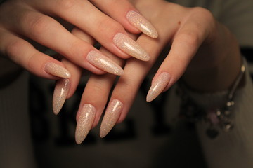 professional beautiful manicure