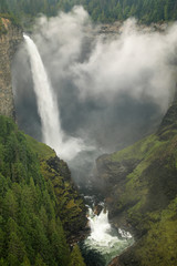 Helmcken Falls with fog, Wells Gray Provincial Park, British Columbia, Canada