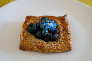 a mini blueberry cake