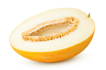 melon isolated on white background, clipping path, full depth of field