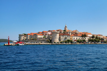 Obraz na płótnie Canvas View of Korcula old town, Croatia