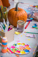 Halloween pumpkin decoration.