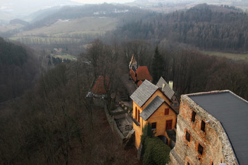 Grodno Castle in Sudetes Mountains, Lower Silesian Voivodeship, Poland