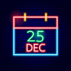 Christmas Calendar Neon Sign