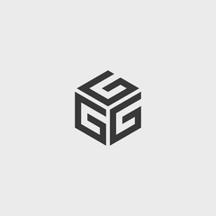 Vector cubic letter icon. Logo for your design.