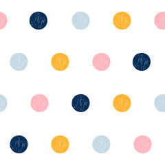 Abstract handmade seamless pattern background. Childish handcrafted wallpaper for design card, baby nappy, diaper, scrapbook, holiday wrapping paper, textile, bag print, t shirt etc.