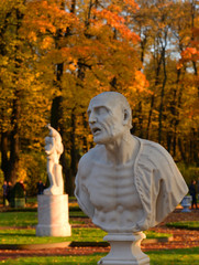 Statue of ancient Roman philosopher Seneca.