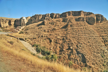 The Diri Baba Mausoleum  - of Sheikh Diri Baba, located in Qobustan  of Gobustan Rayon of Azerbaijan
