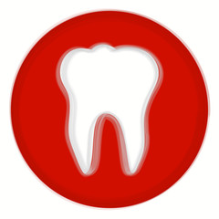 Dent icon. Tooth logotype. Dental office logo. Vector illustration