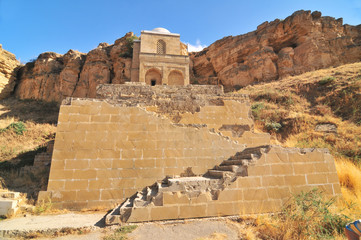 The Diri Baba Mausoleum  - of Sheikh Diri Baba, located in Qobustan  of Gobustan Rayon of Azerbaijan
