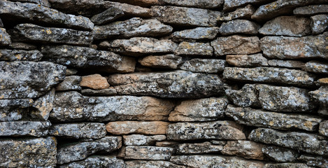 Dry stone wall background.